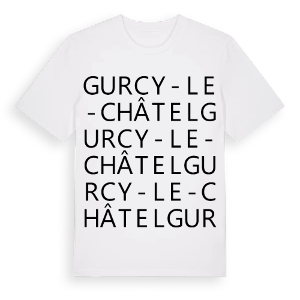 Gurcy-le-Châtel ordlek t-shirt – ekologisk bomull t-shirt från Pinshirt