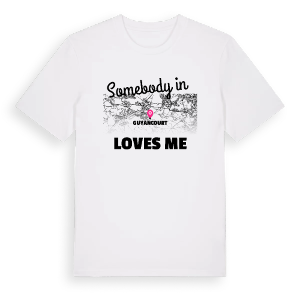 Någon i Guyancourt älskar mig t-shirt – ekologisk bomull t-shirt från Pinshirt