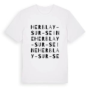Herblay-sur-Seine ordlek t-shirt – ekologisk bomull t-shirt från Pinshirt