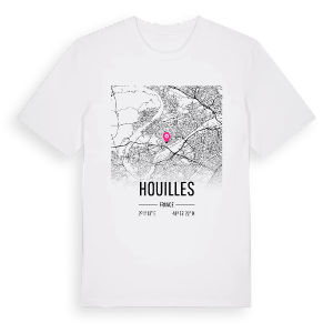 Houilles karta t-shirt – ekologisk bomull t-shirt från Pinshirt
