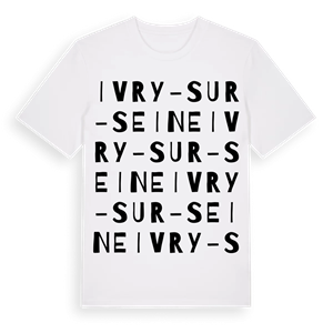 Ivry-sur-Seine ordlek t-shirt – ekologisk bomull t-shirt från Pinshirt