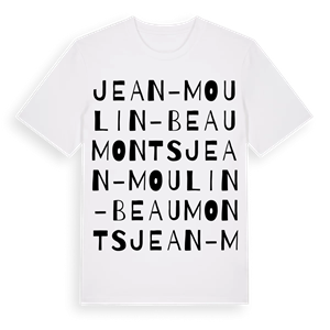Jean-Moulin - Beaumonts ordlek t-shirt – ekologisk bomull t-shirt från Pinshirt