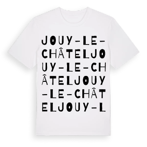 Jouy-le-Châtel ordlek t-shirt – ekologisk bomull t-shirt från Pinshirt