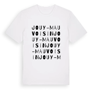 Jouy-Mauvoisin ordlek t-shirt – ekologisk bomull t-shirt från Pinshirt