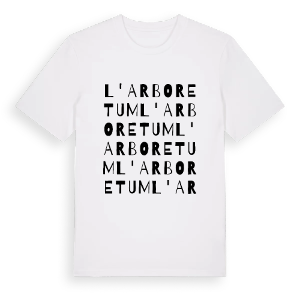 L'Arboretum ordlek t-shirt – ekologisk bomull t-shirt från Pinshirt