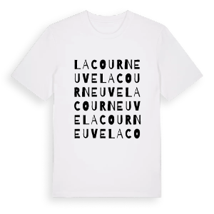 La Courneuve ordlek t-shirt – ekologisk bomull t-shirt från Pinshirt