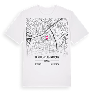 La Noue - Clos-Français karta t-shirt – ekologisk bomull t-shirt från Pinshirt