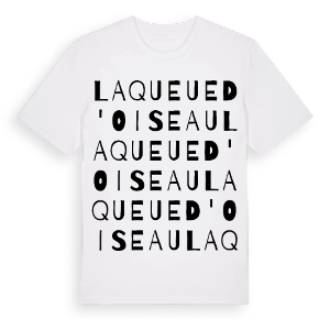 La Queue d'Oiseau ordlek t-shirt – ekologisk bomull t-shirt från Pinshirt