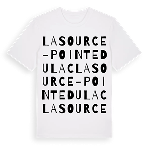 La Source - Pointe du Lac ordlek t-shirt – ekologisk bomull t-shirt från Pinshirt