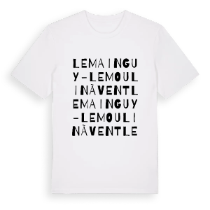 Le Mainguy - Le Moulin à Vent ordlek t-shirt – ekologisk bomull t-shirt från Pinshirt
