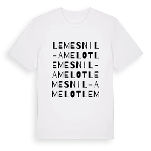 Le Mesnil-Amelot ordlek t-shirt – ekologisk bomull t-shirt från Pinshirt