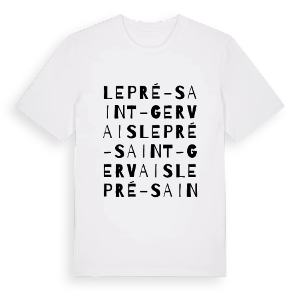 Le Pré-Saint-Gervais ordlek t-shirt – ekologisk bomull t-shirt från Pinshirt