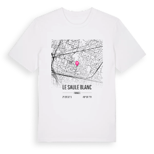 Le Saule Blanc karta t-shirt – ekologisk bomull t-shirt från Pinshirt