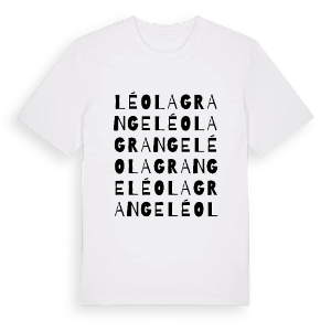 Léo Lagrange ordlek t-shirt – ekologisk bomull t-shirt från Pinshirt