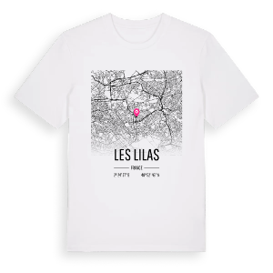 Les Lilas karta t-shirt – ekologisk bomull t-shirt från Pinshirt