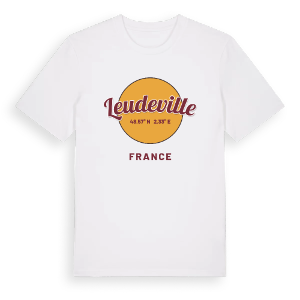 Leudeville cirkel t-shirt – ekologisk bomull t-shirt från Pinshirt