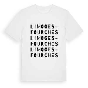 Limoges-Fourches ordlek t-shirt – ekologisk bomull t-shirt från Pinshirt