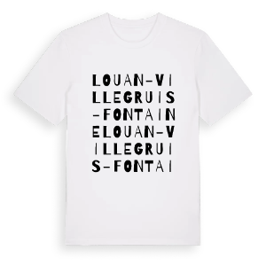Louan-Villegruis-Fontaine ordlek t-shirt – ekologisk bomull t-shirt från Pinshirt
