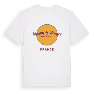Magny-le-Hongre cirkel t-shirt – ekologisk bomull t-shirt från Pinshirt