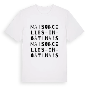 Maisoncelles-en-Gâtinais ordlek t-shirt – ekologisk bomull t-shirt från PinShirt