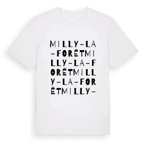 Milly-la-Forêt ordlek t-shirt – ekologisk bomull t-shirt från Pinshirt