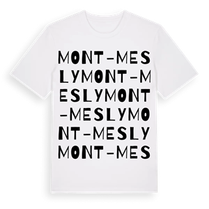 Mont-Mesly ordlek t-shirt – ekologisk bomull t-shirt från Pinshirt