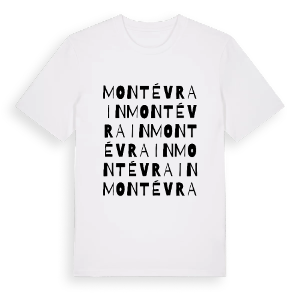Montévrain ordlek t-shirt – ekologisk bomull t-shirt från Pinshirt