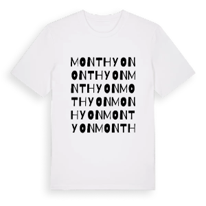 Monthyon ordlek t-shirt – ekologisk bomull t-shirt från Pinshirt