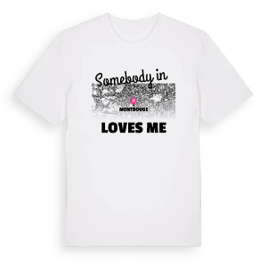 Någon i Montrouge älskar mig t-shirt – ekologisk bomull t-shirt från Pinshirt