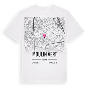 Moulin Vert karta t-shirt – ekologisk bomull t-shirt från Pinshirt