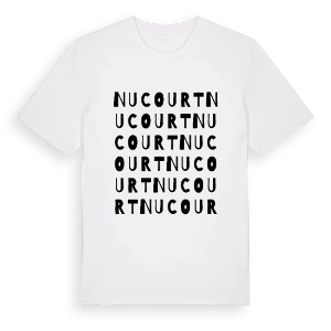 Nucourt ordlek t-shirt – ekologisk bomull t-shirt från Pinshirt