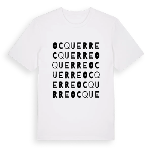 Ocquerre ordlek t-shirt – ekologisk bomull t-shirt från Pinshirt