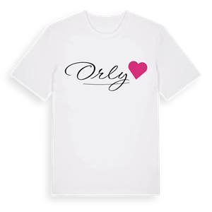 Orly hjärta t-shirt – ekologisk bomull t-shirt från Pinshirt