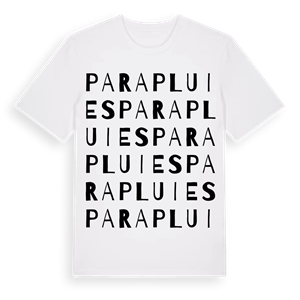 Parapluies ordlek t-shirt – ekologisk bomull t-shirt från Pinshirt