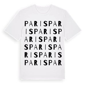 Paris ordlek t-shirt – ekologisk bomull t-shirt från Pinshirt