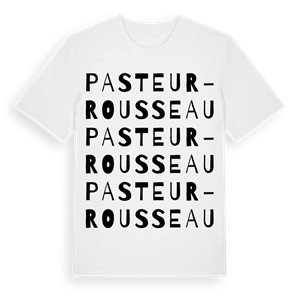Pasteur - Rousseau ordlek t-shirt – ekologisk bomull t-shirt från Pinshirt