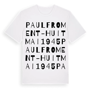 Paul Froment - Huit Mai 1945 ordlek t-shirt – ekologisk bomull t-shirt från Pinshirt