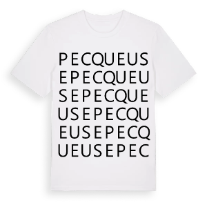 Pecqueuse ordlek t-shirt – ekologisk bomull t-shirt från Pinshirt