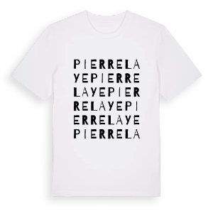 Pierrelaye ordlek t-shirt – ekologisk bomull t-shirt från Pinshirt