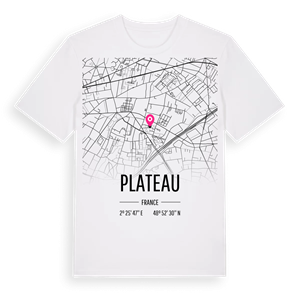 Plateau karta t-shirt – ekologisk bomull t-shirt från Pinshirt