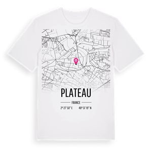 Plateau karta t-shirt – ekologisk bomull t-shirt från Pinshirt