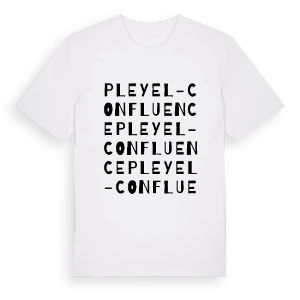 Pleyel - Confluence ordlek t-shirt – ekologisk bomull t-shirt från Pinshirt