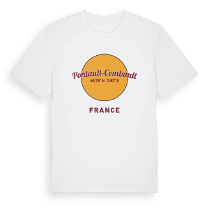 Pontault-Combault cirkel t-shirt – ekologisk bomull t-shirt från Pinshirt