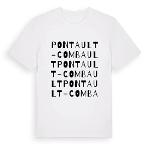 Pontault-Combault ordlek t-shirt – ekologisk bomull t-shirt från Pinshirt