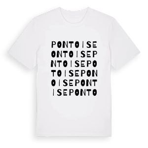Pontoise ordlek t-shirt – ekologisk bomull t-shirt från Pinshirt