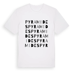 Pyramides ordlek t-shirt – ekologisk bomull t-shirt från Pinshirt