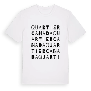 Quartier Canada ordlek t-shirt – ekologisk bomull t-shirt från Pinshirt