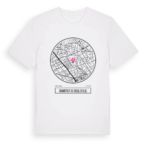 Quartier de Belleville t-shirt – ekologisk bomull t-shirt från Pinshirt