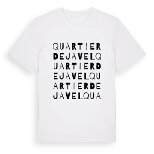 Quartier de Javel ordlek t-shirt – ekologisk bomull t-shirt från Pinshirt