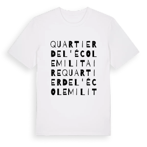 Quartier de l'École Militaire ordlek t-shirt – ekologisk bomull t-shirt från Pinshirt